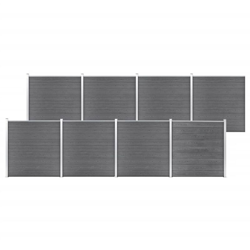 

Valla de jardín de WPC gris 1391x186 cm