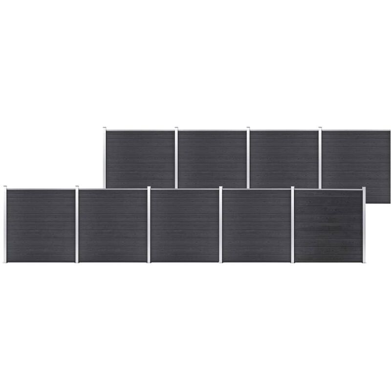 

Happyshopping - Valla de jardin de WPC gris 1564x186 cm
