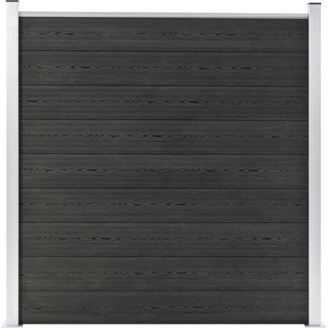 Valla de jardín de WPC gris 180x186 cm vidaXL