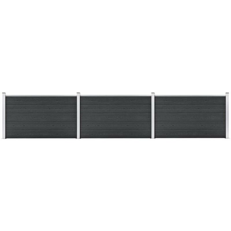 

Valla de jardin de WPC gris 526x106 cm