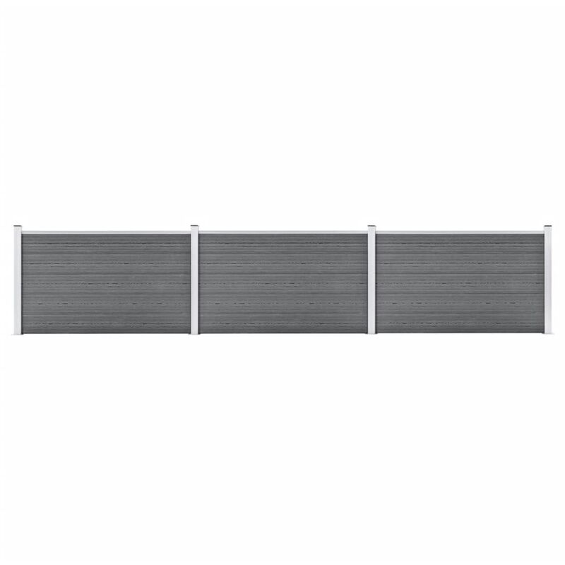 

Valla de jardín de WPC gris 526x106 cm