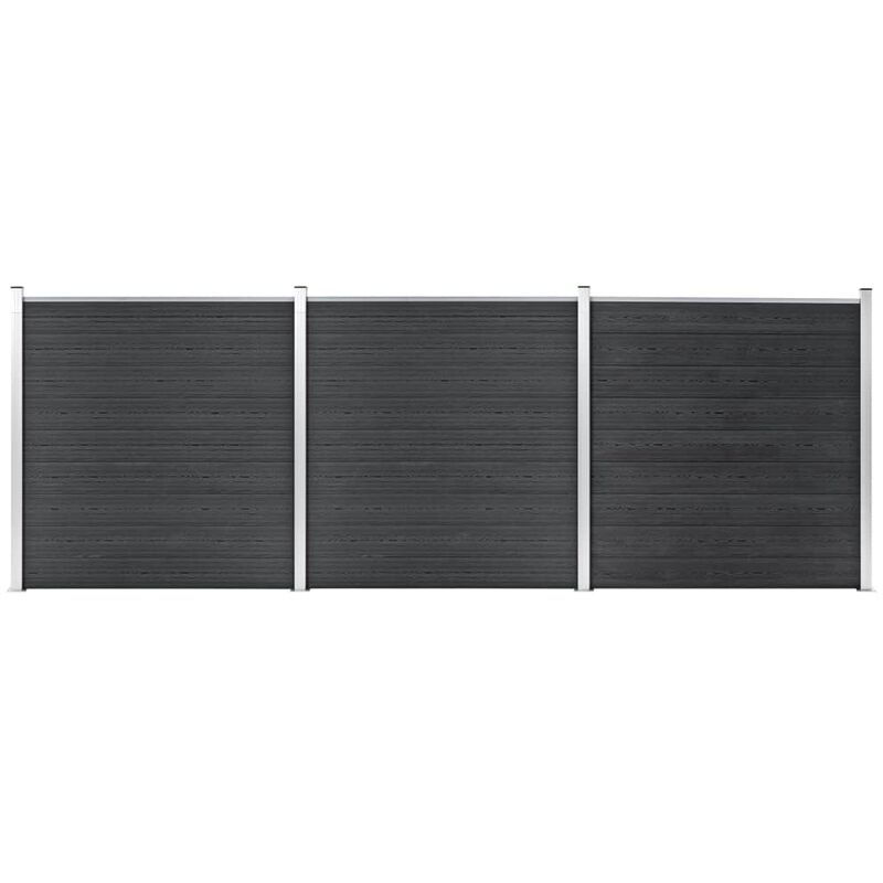 

Happyshopping - Valla de jardin de WPC gris 526x186 cm