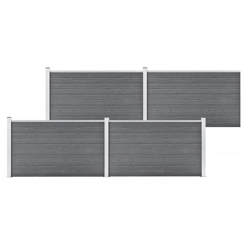 

Valla de jardín de WPC gris 699x106 cm