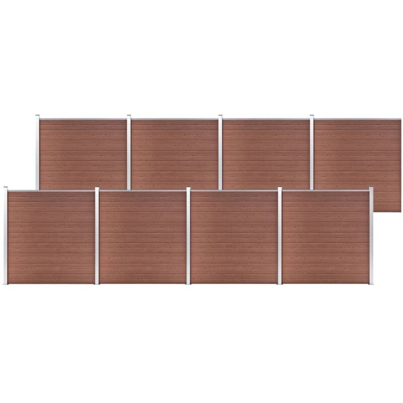 

vidaXL Valla de jardín de WPC marrón 1391x186 cm - Marrón
