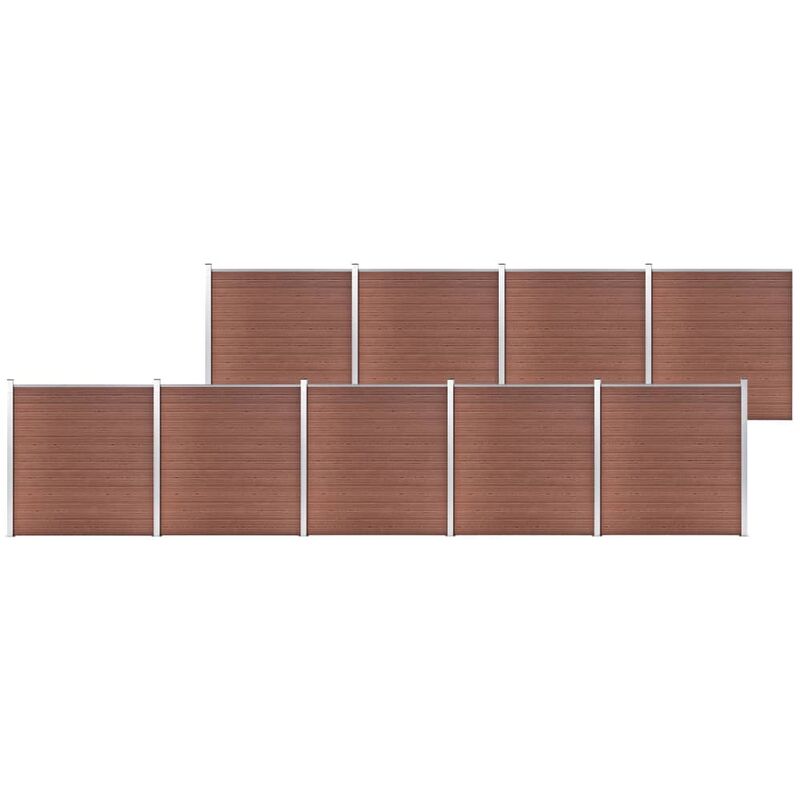 

vidaXL Valla de jardín de WPC marrón 1564x186 cm - Marrón