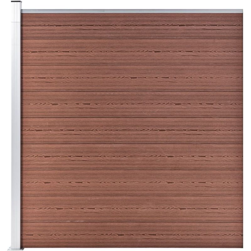 

Valla de jardín de WPC marrón 175x186 cm