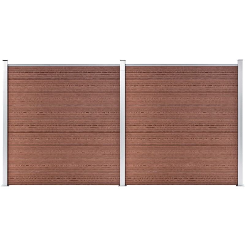 

vidaXL Valla de jardín de WPC marrón 353x186 cm - Marrón