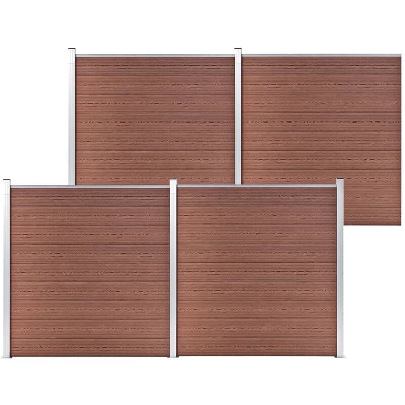 

vidaXL Valla de jardín de WPC marrón 699x186 cm - Marrón