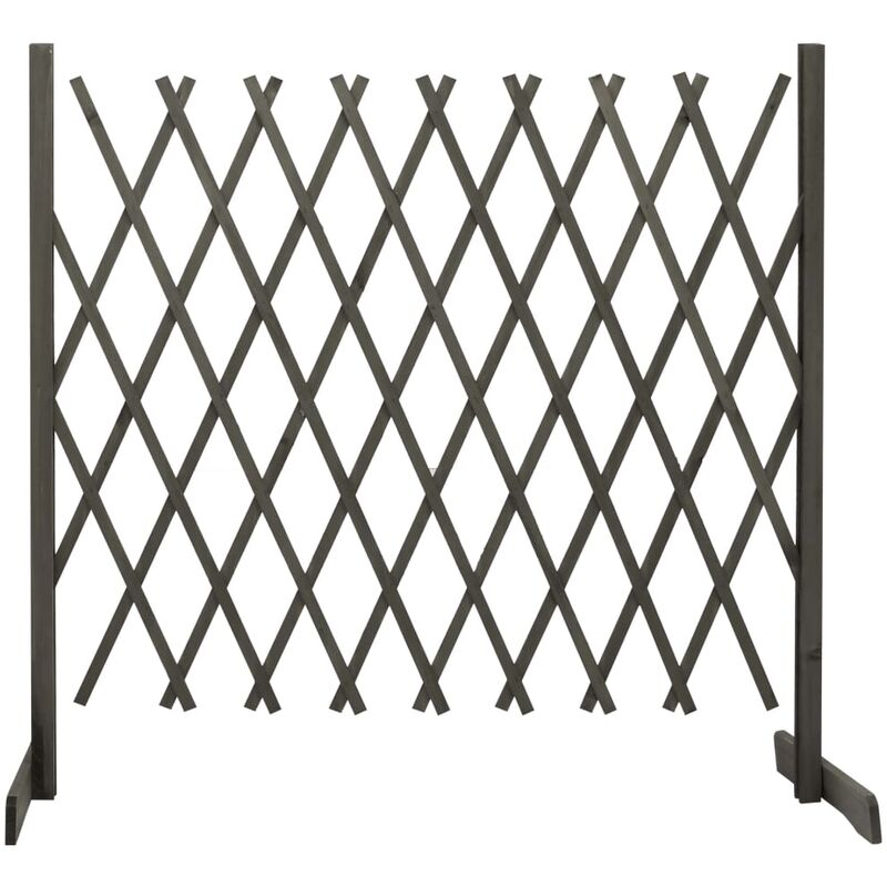 

Valla de jardín enrejada madera maciza de abeto gris 180x100 cm
