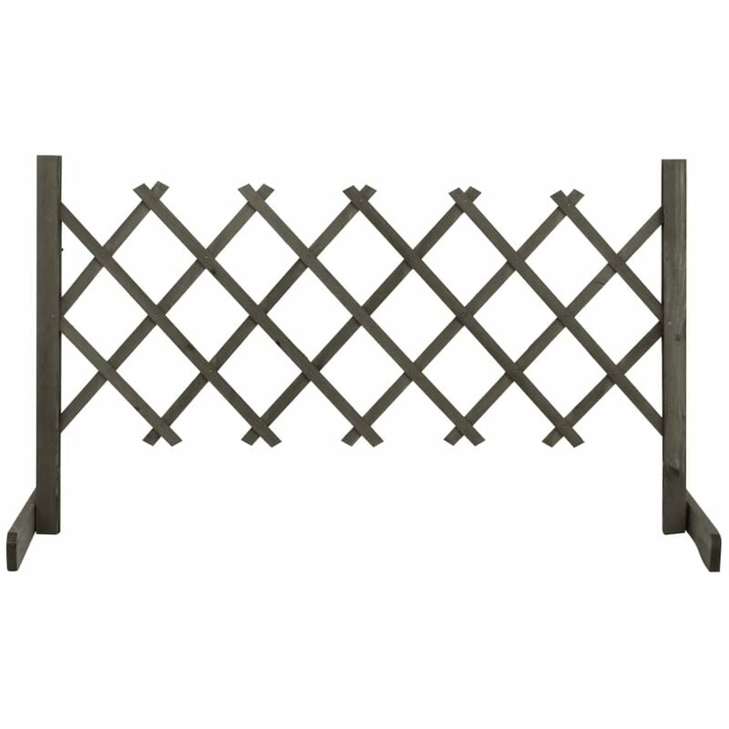 

Valla de jardin enrejado madera maciza de abeto gris 120x60 cm