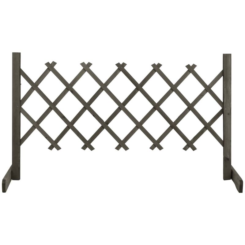 

Valla de jardín enrejado madera maciza de abeto gris 120x60 cm