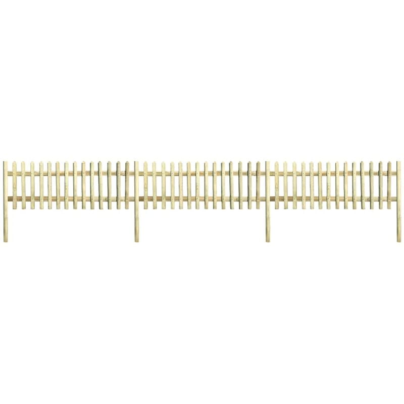 

Valla de jardín madera de pino impregnado 5,1 m 130 cm 5/7 cm