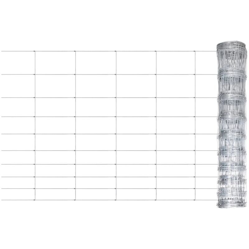 

Valla de jardín de acero galvanizado plateado 50x1,5 m - Plateado