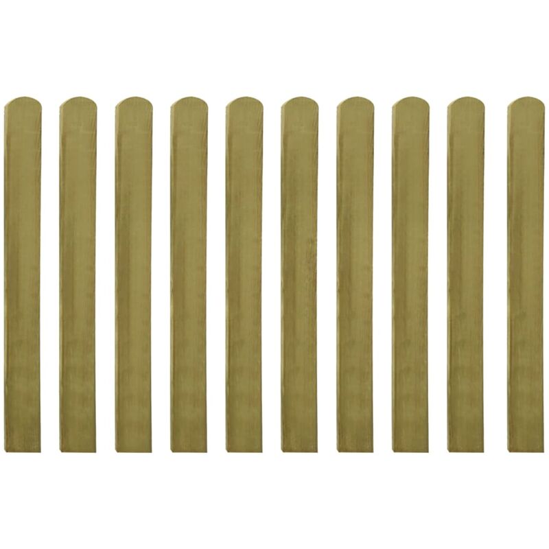 

Valla de jardín de listones 10 piezas madera 100 cm - Marrón