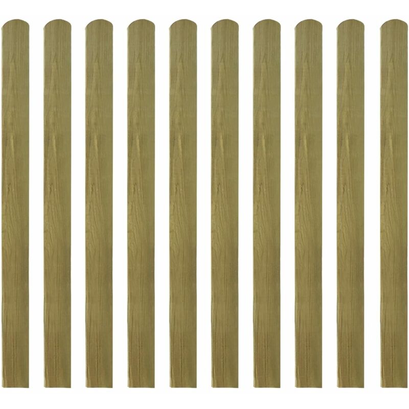 

Valla de jardín de listones 10 piezas madera 120 cm - Marrón