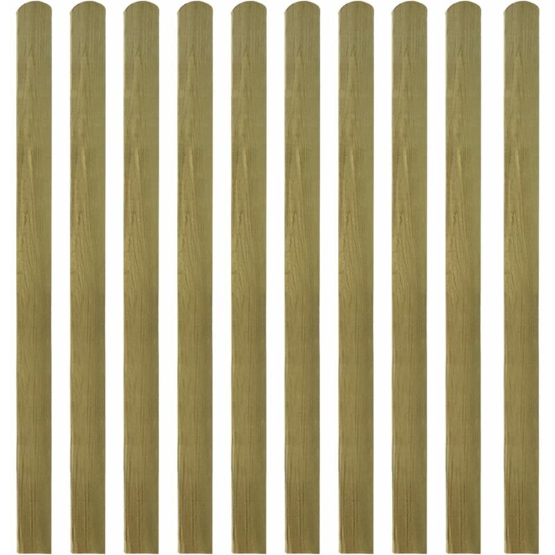

Valla de jardín de listones 10 piezas madera 140 cm - Marrón