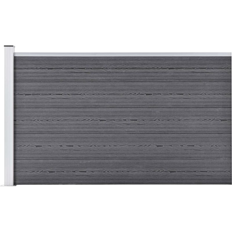 

Valla de jardín de WPC gris 180x105 cm - Gris