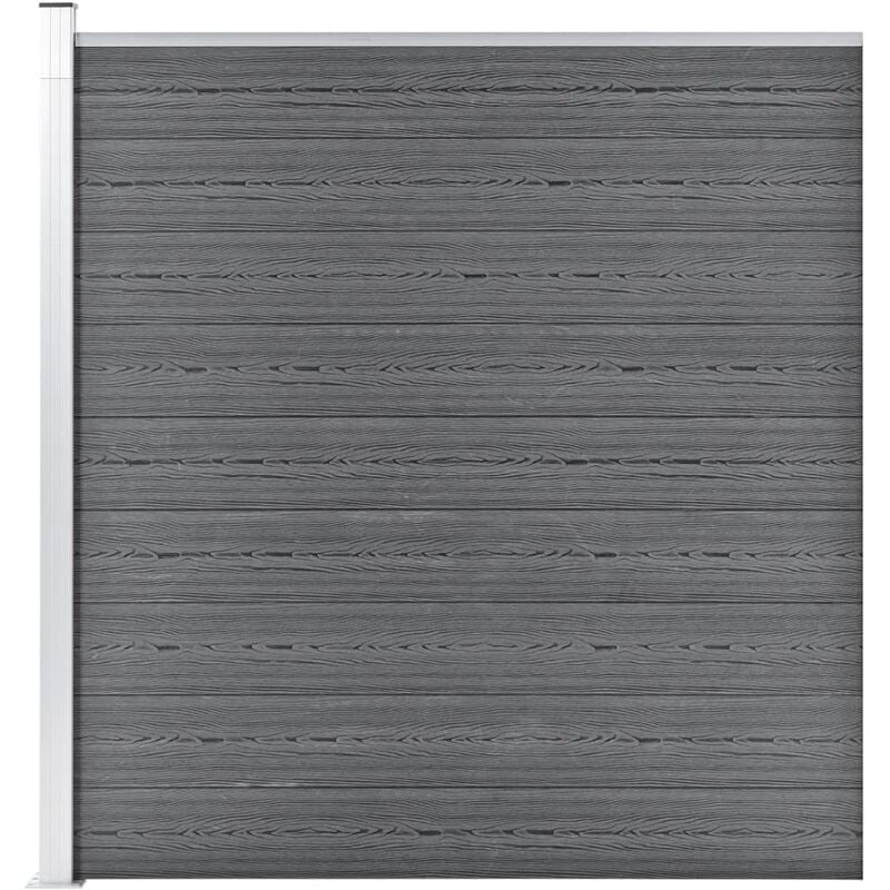 

Valla de jardín de WPC gris 180x186 cm - Gris