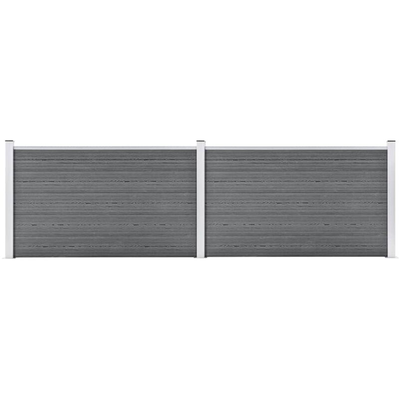 

Valla de jardín de WPC gris 353x106 cm - Gris