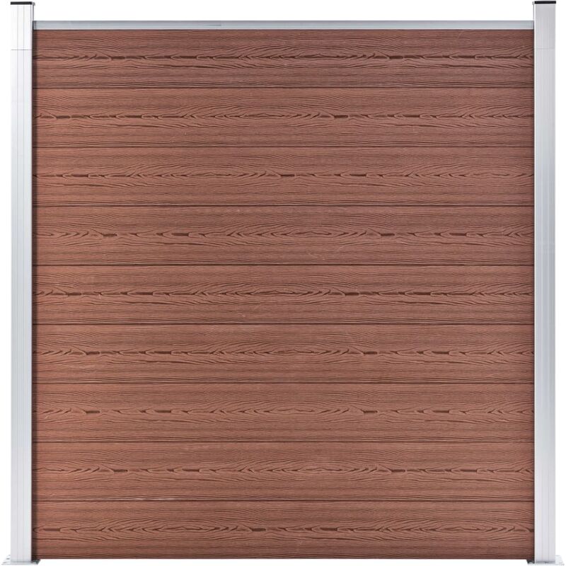 

Valla de jardín de WPC marrón 180x186 cm - Marrón