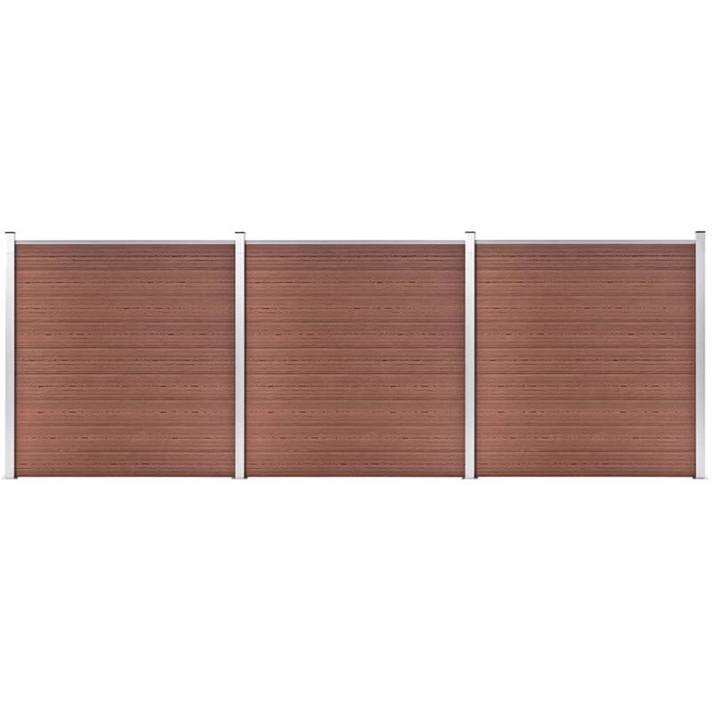 

Valla de jardín de WPC marrón 526x186 cm - Marrón