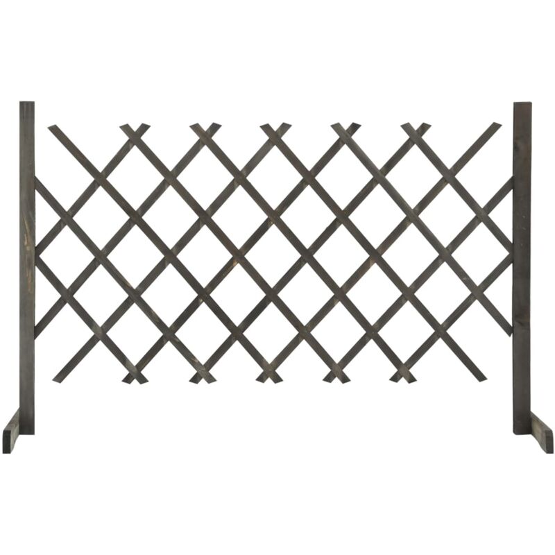 

Valla de jardín enrejada madera maciza de abeto gris 120x90 cm - Gris - Vidaxl