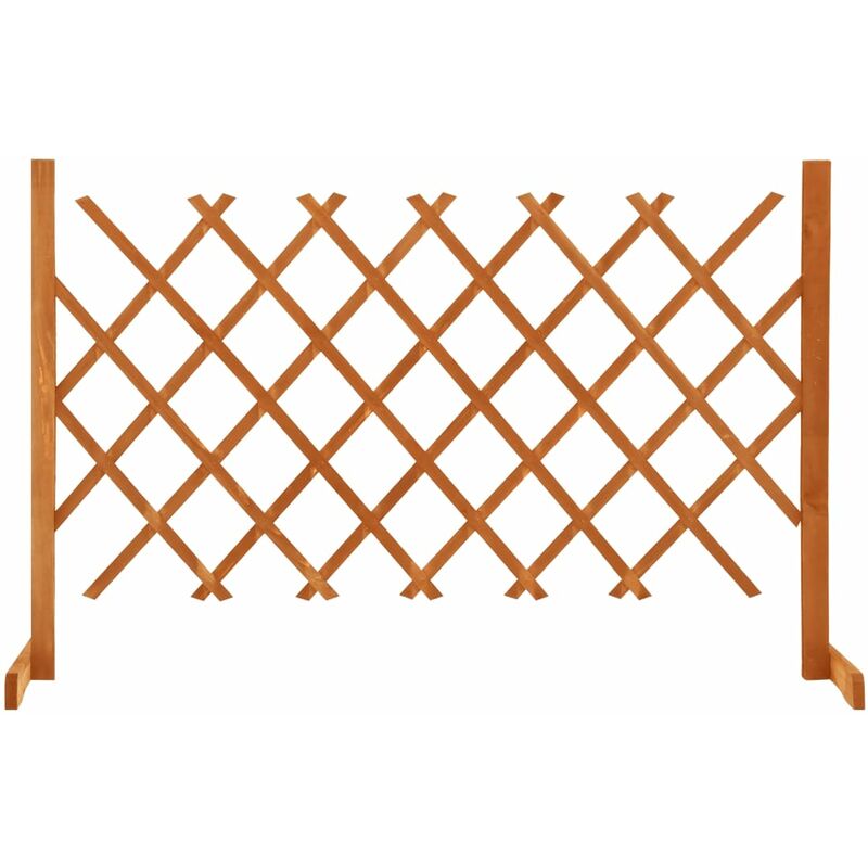 

Valla de jardín enrejado madera maciza abeto naranja 120x90 cm - Naranja