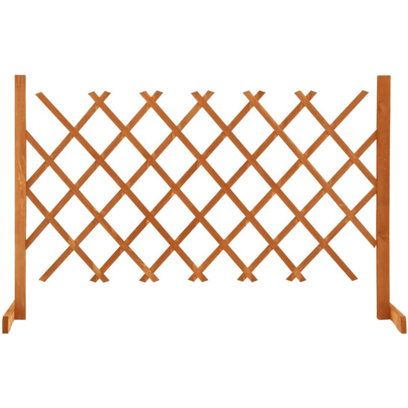 

vidaXL Valla de jardín enrejado madera maciza abeto naranja 120x90 cm - Naranja