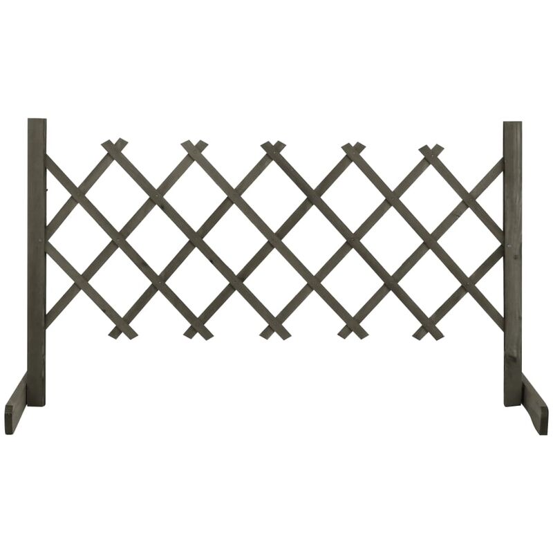 

Youthup - Valla de jardín enrejado madera maciza de abeto gris 120x60 cm - Gris