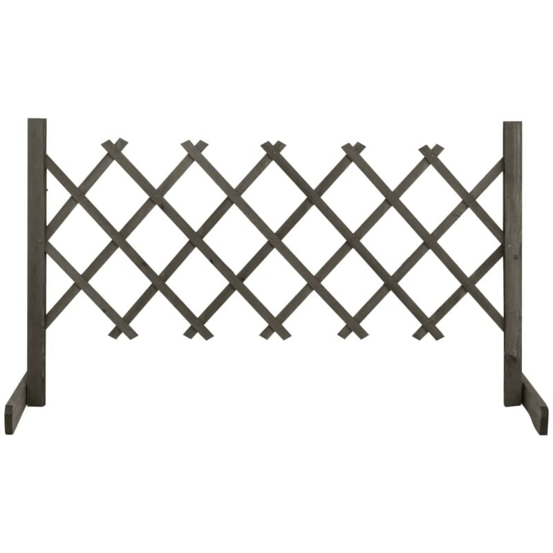 

Valla de jardín enrejado madera maciza de abeto gris 120x60 cm - Gris - Vidaxl