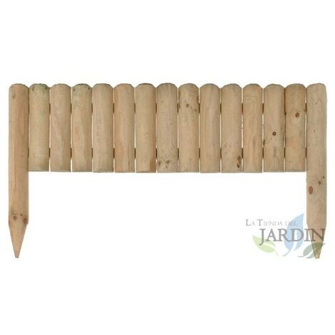 Valla de jardín exterior de 2 piezas Züschen madera de pino 117 x 40 cm -  Natural [en.casa]