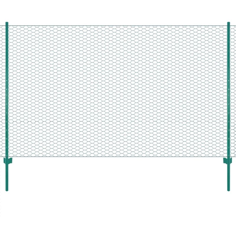 

Valla de malla de alambre con postes de acero 25x2 m verde - Verde - Vidaxl