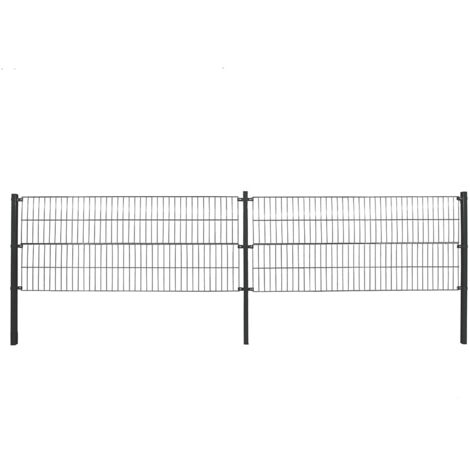 Valla de malla doble MORATA , valla de jardín, valla de malla  altura: 120 cm / longitud: 50 m 1x esquinero