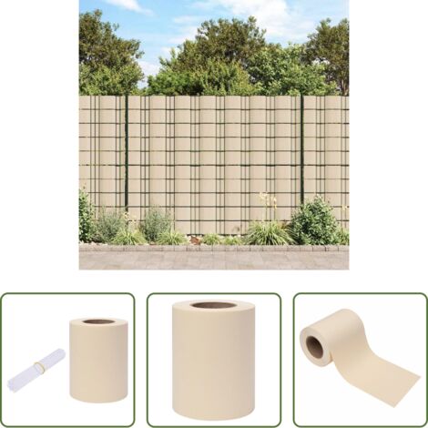 Valla de PVC -  Panel de valla de PVC crema 70x0,19 m