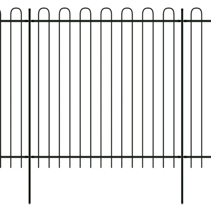 

Valla de seguridad estacada con puntas de aro acero 600x200 cm