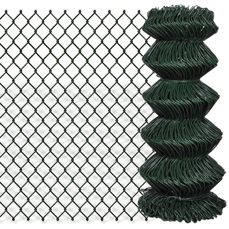 

Valla de tela metalica acero galvanizado verde 0,8x25 m