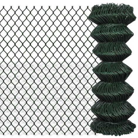 Valla de tela metálica acero galvanizado verde 1x15 m