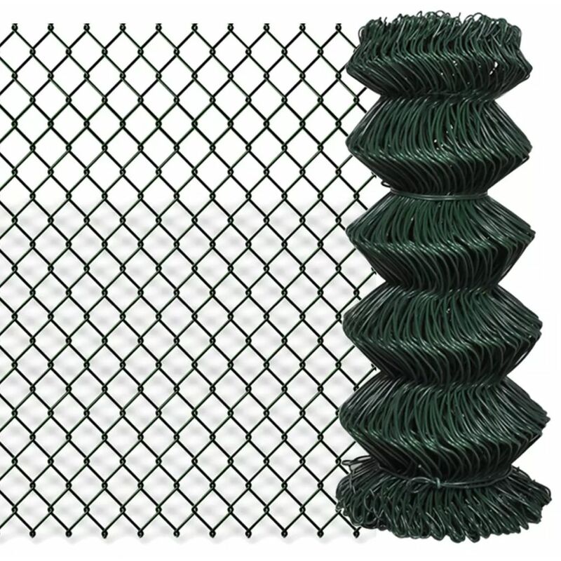 

Valla de tela metalica acero verde 0,8x15 m