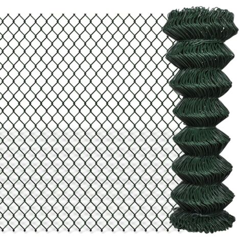 Valla de tela metálica acero verde 1,25x15 m