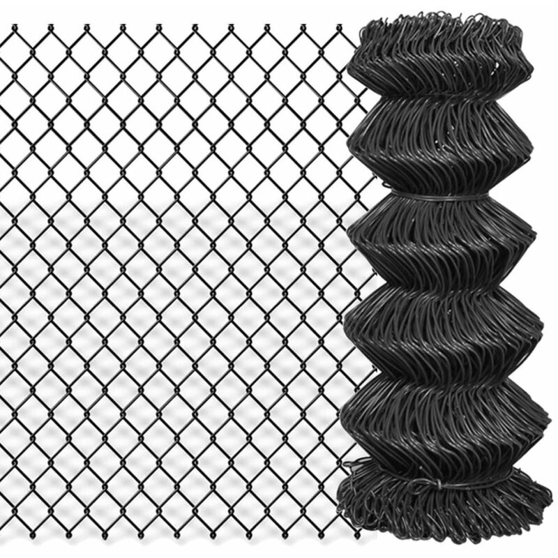 

Valla de tela metalica acero gris 25x0,8 m