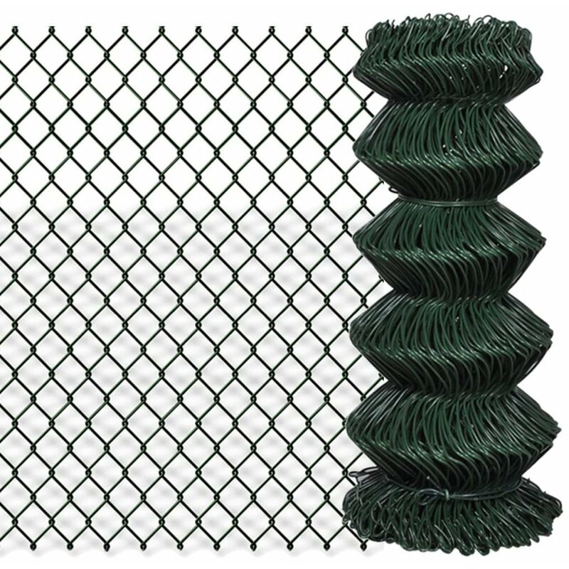 

Valla de tela metalica acero verde 0,8x25 m