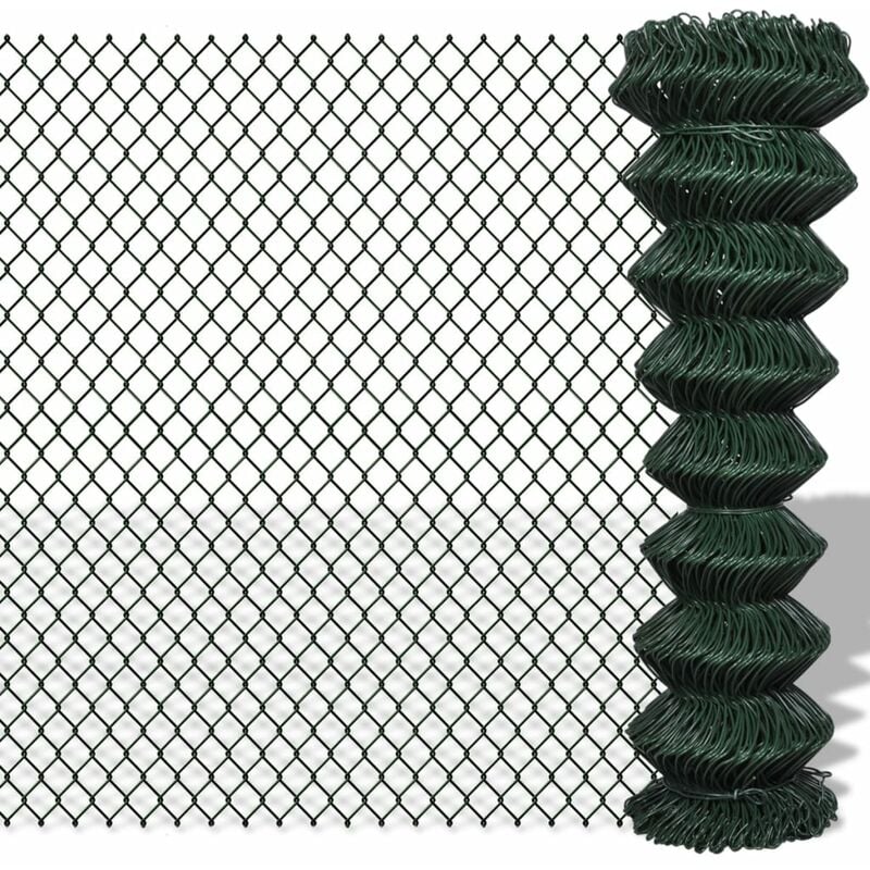 

Youthup - Valla de tela metálica acero verde 1,5x25 m - Verde