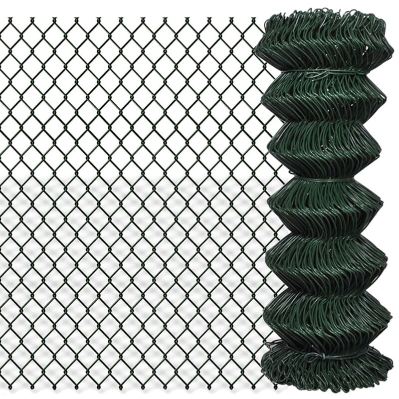 

Valla de tela metálica acero verde 1x25 m - Verde