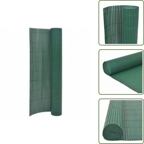 Valla decorativa - vidaXL Valla de jardín de doble cara verde 110x400 cm - Valla de jardín doble cara