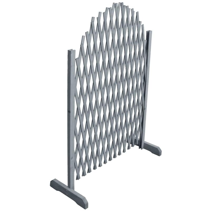 Valla de enrejado de madera maciza de abeto gris 1,8x1 m Vidaxl