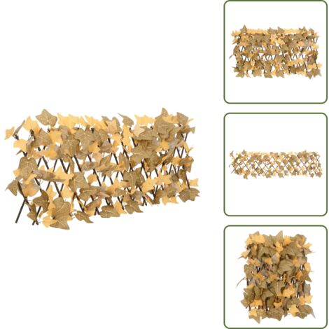 Valla extensible - vidaXL Enrejado expansible hoja de arce artificial naranja 180x30 cm - Pantalla de arce