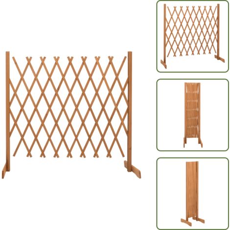 Valla extensible - vidaXL Valla de jardín enrejada madera maciza abeto naranja 180x100 cm - Valla de abeto