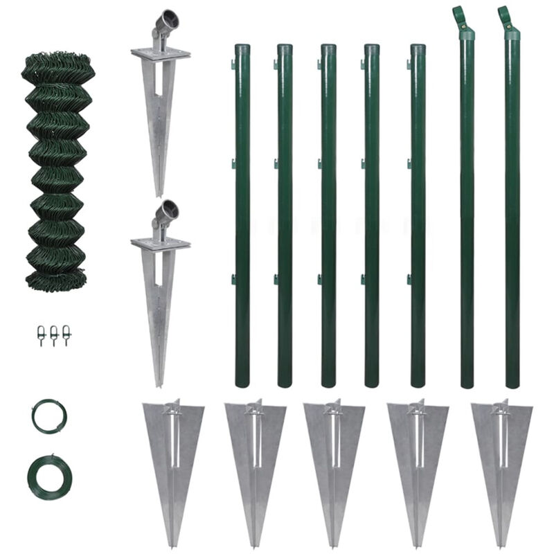 

Valla metalica con estacas postes acero 0,8x15m