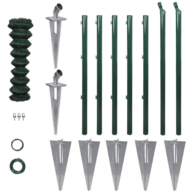 

Valla metalica con estacas postes acero 1,5x15 m