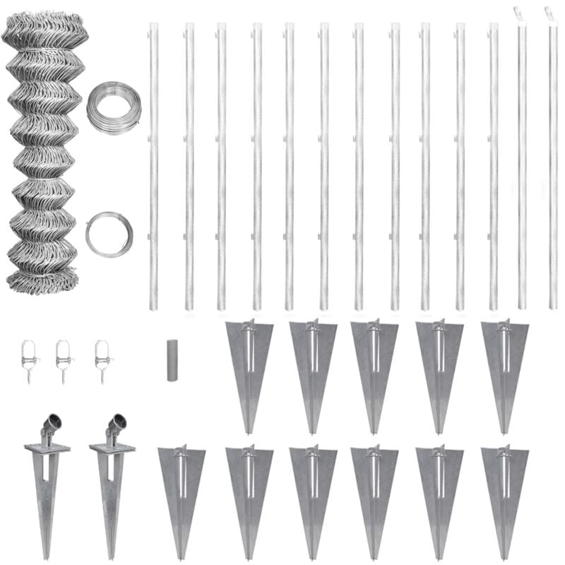 

BHD - Valla metálica con estacas postes acero galvanizado 25x1,5 m